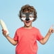 thumbnail image 2 of NUOBESTY - 3 máscaras de lobo de fieltro para disfraz de media cara, ideal como recuerdo de fiesta para niños (gris), 2 of 6