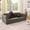 Dark Gray, variant on Noble House 55" Comfortable Elevated Pet Sofa, Elegant Oversized Linen Dog Bed with Support Armrests, Dark Gray