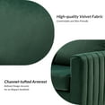 thumbnail image 5 of Velvet Upholstered Club Accent Chairs Set of 2 Lounge Armchairs Single Sofa Removable Backrest Golden Legs Home Living Room Green, 5 of 6