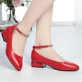 thumbnail image 5 of Chaussures de Mariée à Talon Bloc Légères pour Femmes, Talon Épais de Travail, Mode, Bride à la Cheville, 5 of 5