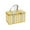 Yellow, variant on Foldable Large Capacity Picnic Basket for Outdoor Spring Trips-Cloth Hand Basket with Storage for Garden Vegetables,Tableware & Picnic Supplies
