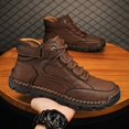thumbnail image 4 of Men'S All-Season Lace-Up Boots - Non-Slip Rubber Sole, Cushioned Insole - White/ - for Outdoor, Casual, Formal - Durable & Easy-Clean - Extended Sizes Available - Everyday & Special Events, 4 of 10