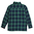 thumbnail image 4 of Tommy Bahama Boy’s Cozy Sherpa Lined Plaid Flannel Button Down Shirt Jacket (Green, XXL), 4 of 4