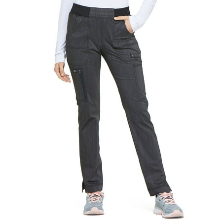 Dickies Advance Two Tone Twist Mid Rise Tapered Leg Rib Knit Waist Scrub Pant DK165