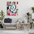 thumbnail image 2 of Succulent Plant Rain Droplet Botanical & Floral Photograph Gallery Wrapped Canvas Print Wall Art, 2 of 7