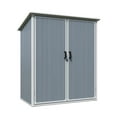 thumbnail image 3 of Remise de Rangement Extérieure Armoire en Résine Imperméable avec Porte Verrouillable pour Bicyclettes et Meubles de patio, Gris, 3 of 8