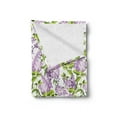 thumbnail image 2 of Botanical Soft Flannel Fleece Throw Blanket, Lilac Flowers Field Cherry Blossom Style Shabby Spring Revival Design, Cozy Plush for Indoor and Outdoor Use, 60" x 80", Lavender Lime Green, by Ambesonne, 2 of 5