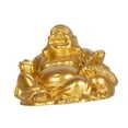 thumbnail image 2 of deevoka Buddha Statue Desk Maitreya Buddha Statue for Cabinet Restaurant Living Room Gold, 2 of 9