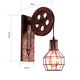 thumbnail image 2 of Lámpara de pared vintage lámpara industrial montaje luz aceite frotado acabado bronce luces de pared para sala de estar, polea elevadora lámpara de pared de hierro para dormitorio, sala de e, 2 of 5