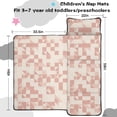 thumbnail image 5 of Geometric Triangle Pink Pattern Teens Toddler Nap Mat with Pillow, Sleeping Mat Bag for Preschool Daycare 59"x22", 5 of 6
