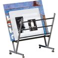 thumbnail image 2 of Creative Mark Metal Art Professional Print Rack, Holds Up to 30 x 40" Art, 3-Shelf, Black, Mobile with Rolling Casters, 22"H x 34"W x 6"D, 2 of 8