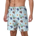 thumbnail image 2 of Uemuo Turtle Pattern Mens Swim Trunks Quick Dry Board Shorts with Mesh Lining, Stretch Beach Shorts Quick Dry No-Chafing Board Shorts-Small, 2 of 9