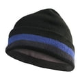 thumbnail image 2 of Mens Thermal Cuffed Winter Fleece Lined Folded Beanie Hat (Style #1), 2 of 2