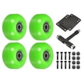thumbnail image 1 of Unique Bargains Roues et Roulements de Planche à Roulettes 52mm Ensemble Roues de Rue pour Skateboards Roue de Croisière 95A, Vert Noir 4 Pack, 1 of 5