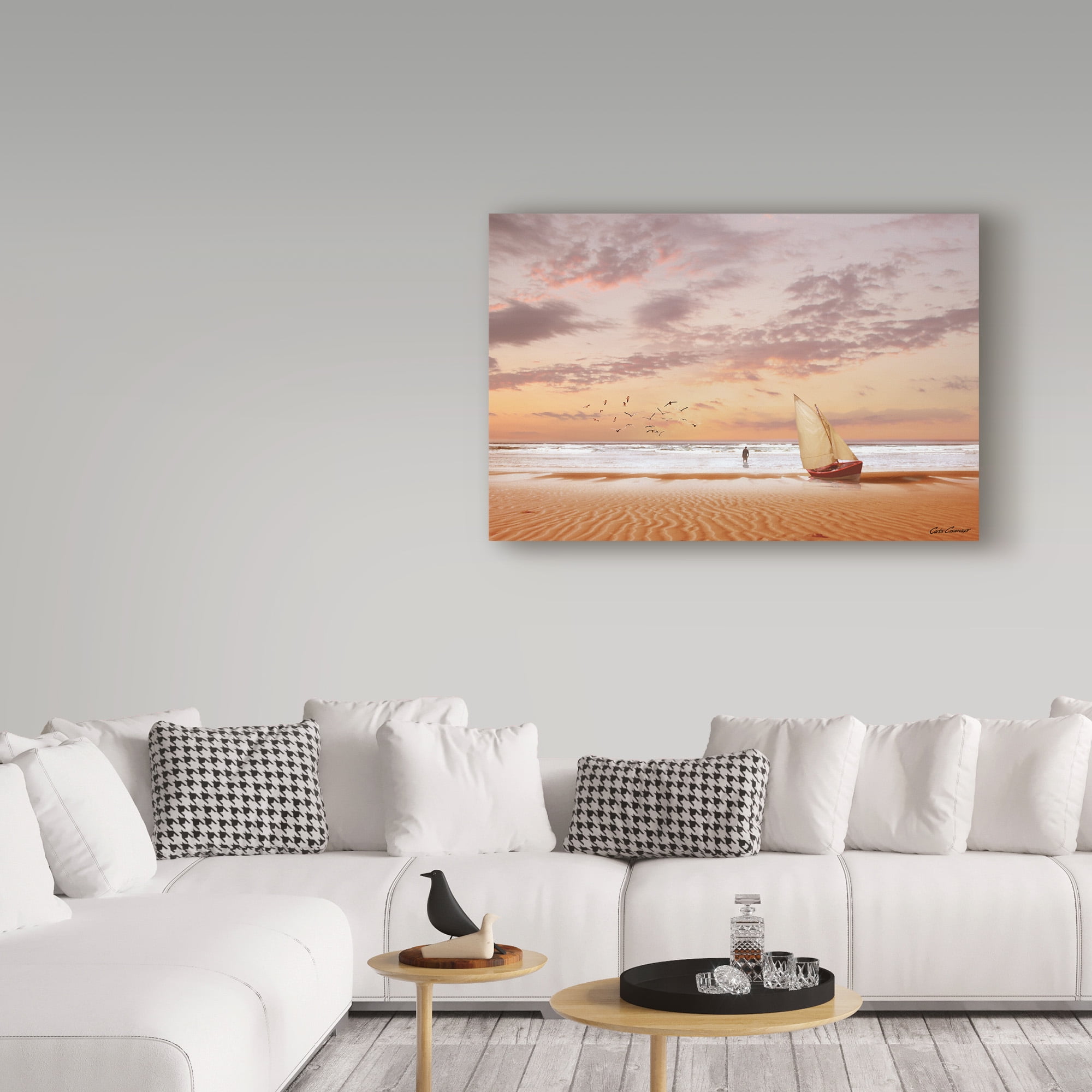 Trademark Fine Art 'Soft Sunrise On The Beach 6' Canvas Art by Carlos Casamayor
