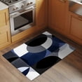 thumbnail image 2 of 2x3 Ft Entryway Area Rug, Navy Blue Black Geometric Kitchen Rug Runner Washable Floor Mat, Art Modern Abstract Non Slip Indoor Door Mat Throw Carpet for Bathroom Living Room Bedroom, 2 of 8