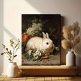 thumbnail image 6 of UXIEQU White Rabbit Flowers Canvas Wall Art 15.75x11.81 Inches, 6 of 8