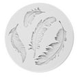 thumbnail image 4 of Molde de silicona en forma de pluma para decoración de pasteles Ticfox, 4 of 14