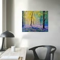 thumbnail image 4 of Creowell Canvas Wall Art Sunshine in Forests with Purple Lavender Flower Painting Print- Long Canvas Artwork Contemporary Nature Picture for Living Room Office 20x16in, 4 of 6