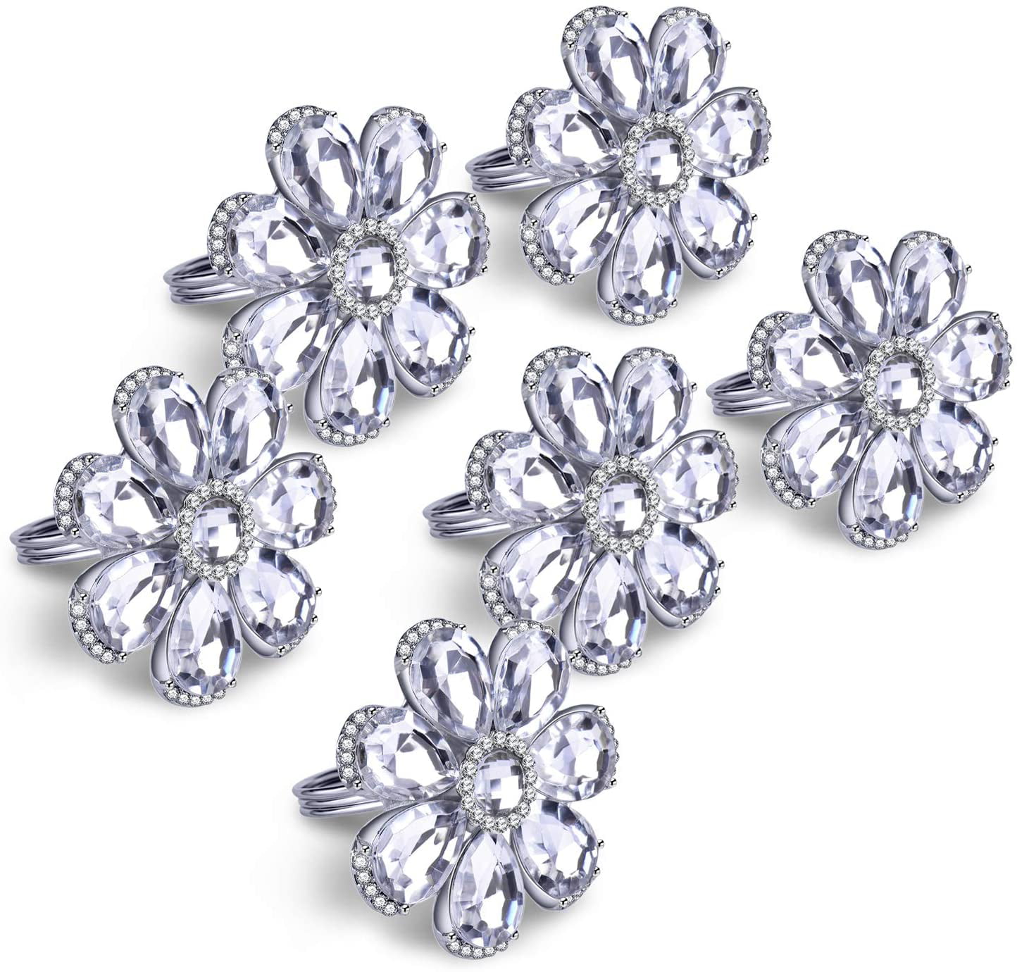 ElegantPark DM Women Diamond Rhinestones Shoe Clips Decorative Wedding Party Accessories Charms Jewelry Decoration 