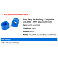 thumbnail image 2 of Front Sway Bar Bushing - Compatible with 1988 - 1999 Chevy K1500 1989 1990 1991 1992 1993 1994 1995 1996 1997 1998, 2 of 2