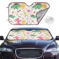 thumbnail image 3 of Lsque Cute Baby Dinosaurs Car Windshield Sun Shade | Accordion Folding Style Auto Shade for Car Truck SUV Van | Blocks UV Rays Sun Visor Protector | Medium, 3 of 7