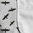 thumbnail image 4 of Black Crow Microwave Oven Cover, Continuous Pattern with Flying Birds with Wide Wing Minimalistic Style, Water Resistant Organizer with Pockets Kitchen, 36" x 12", Charcoal Grey White, by Ambesonne, 4 of 4