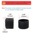 thumbnail image 2 of Furniture Chair Table Leg Round Shape Foot Covers 25mm Inner Dia 40Pcs, 2 of 2