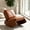 Brown, variant on Upholstered Glider Chair, Faux Leather with Solid Wood Frame, Accent Furniture for Bedroom and Living Room, Cream