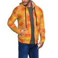 thumbnail image 2 of Uemuo Fall Maple Leaves for Men's Fashion Full-zip Hoodies & Sweatshirts with Kangaroo Pocket, Zip-up Hooded Sweatshirt, Moisture Wicking & Breathable-Large, 2 of 5