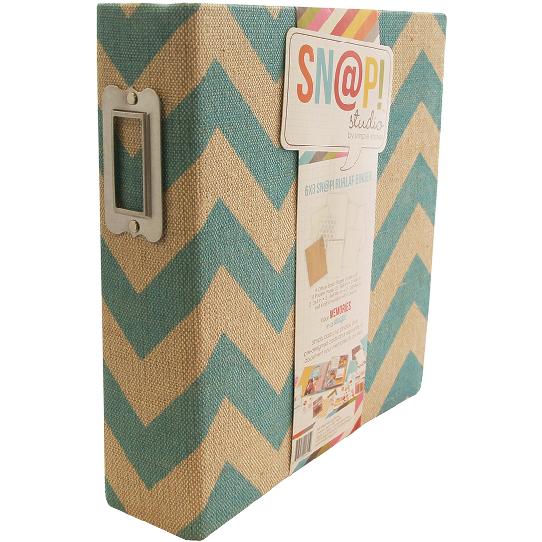 Sn@p! Burlap Binder 6"X8"-Teal | Walmart Canada
