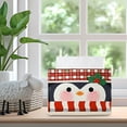 thumbnail image 3 of Christmas Tissue Box Cover Non-Woven Fabric Holiday Themed Print Decorative Holder for Living Room Table Desk Party Decor(Multicolor-D), 3 of 6