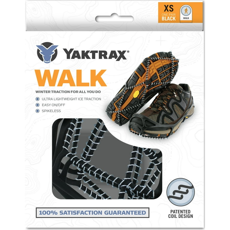 WalkQ+ INSOLE Sサイズ 3箱セット Yaktrax Walk Traction Cleats, Lightweight Steel Coils for Snow and