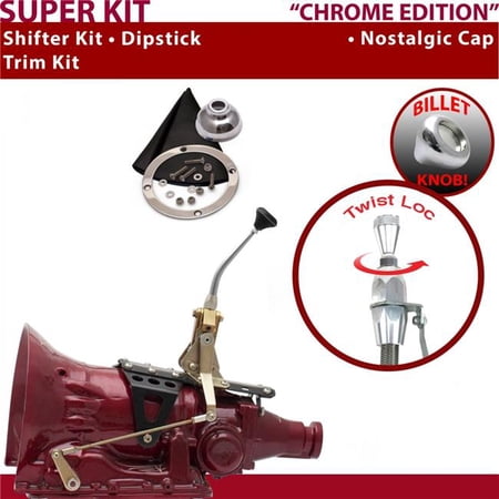 American Shifter TH200 Shifter Kit Chrome 8 in. Trim Kit Dipstick for EE27F