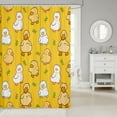 thumbnail image 2 of JOOCAR Cartoon Duck Bathroom Curtain for Kids Boys Girls,Kawaii Yellow Duck Shower Curtain,Cute Hand Drawn Goose Bath Curtain 72x72,Lovely Farmhouse Animal Waterproof Shower Curtain Washable, 2 of 6
