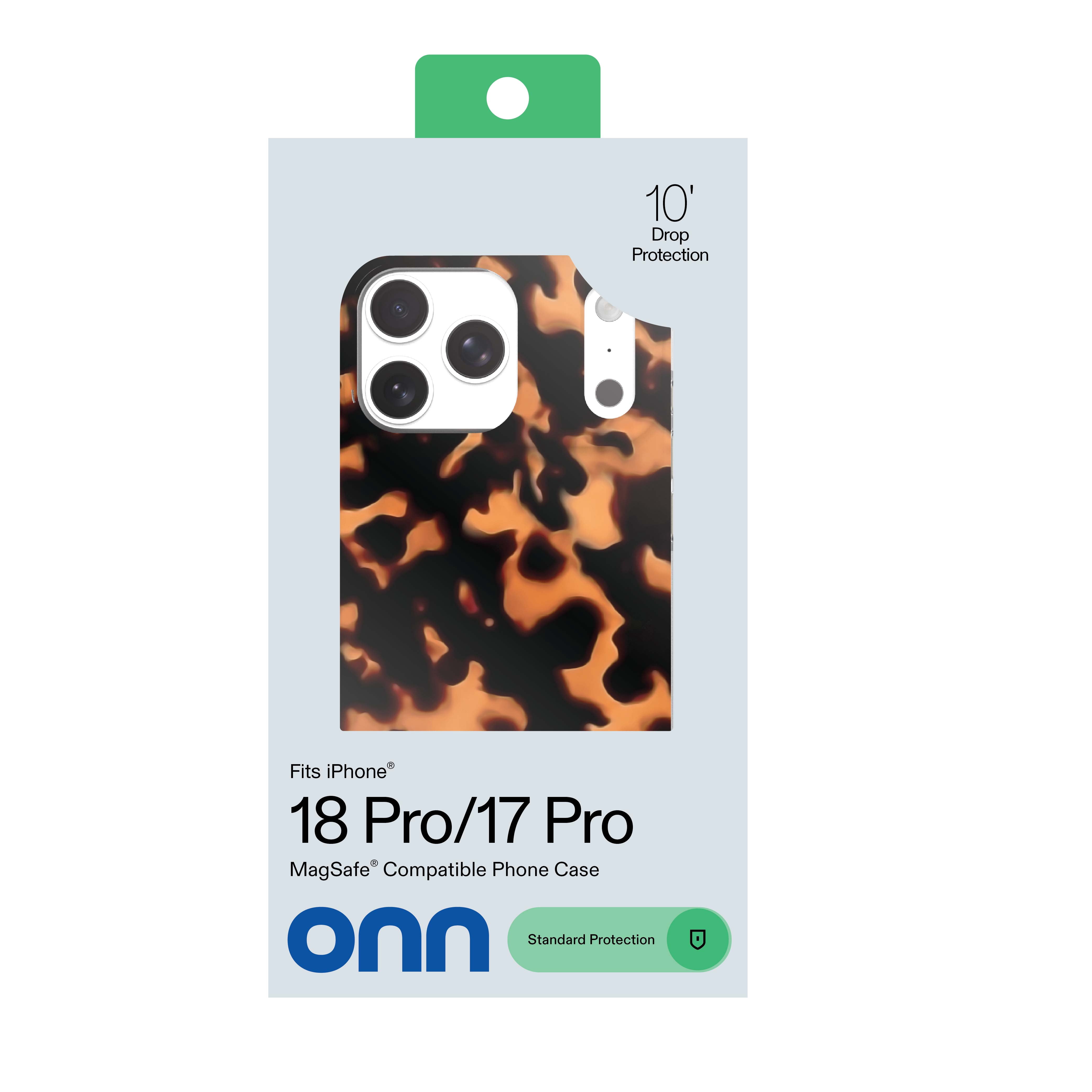 onn Phone Case for iPhone 18 Pro / 17 Pro, MagSafe Compatible - Tortoise Shell