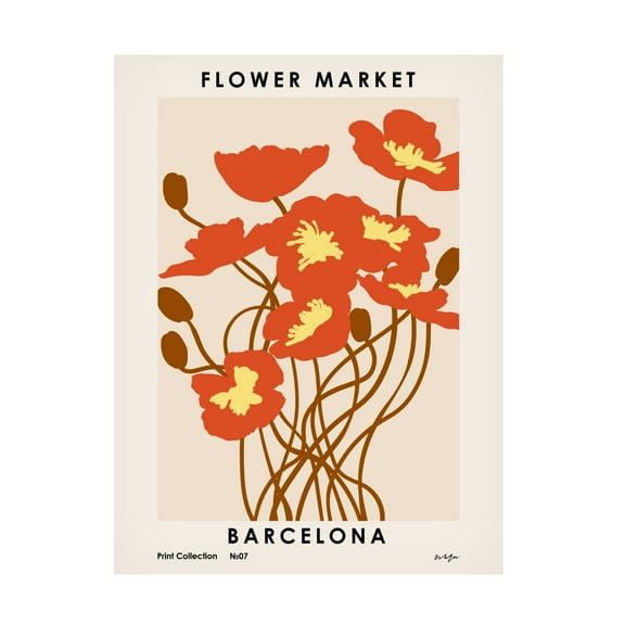 Trademark Fine Art NKTN Flower Market. Barcelona Canvas Wall Art