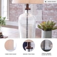 thumbnail image 3 of Signature Design by Ashley Casual Bandile Table Lamp  Clear/Bronze Finish, 3 of 6
