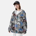 thumbnail image 4 of Picia Video Game Women's Men's UPF 50+ Sun Protection Hoodie Shirt Long Sleeve SPF Fishing Outdoor UV Hiking Lightweight Shirts-Large, 4 of 9