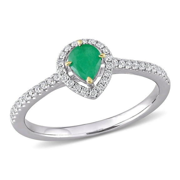 Everly Women's Emerald 14k Two-tone Gold Ring