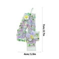 thumbnail image 3 of Btomtd Digital Number Birthday Cake Candles, First Birthday Celebration Candles Decoration, Party Candle with Flower Designs, 0.4 oz, 4, 3 of 6