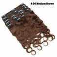 thumbnail image 4 of Benehair Clip In 100% Real Remy Human Hair Extensions Double Weft Thick Full Head 18" 20" Body Wave Wavy Curly Brown Hair, 4 of 11