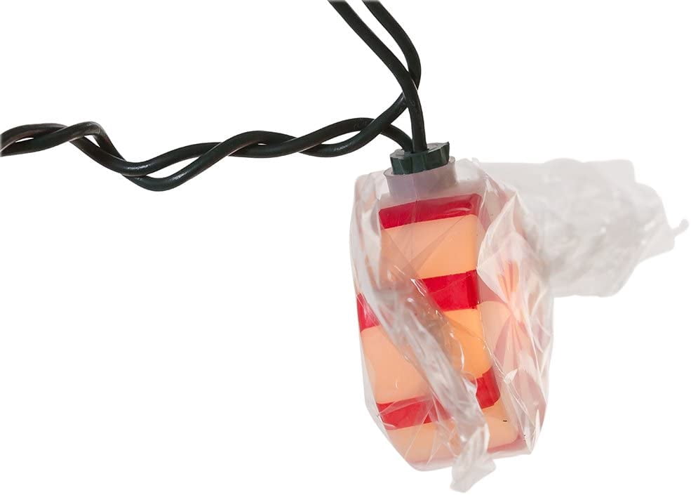 Kurt Adler 10/L Red Peppermint Candy Light Set