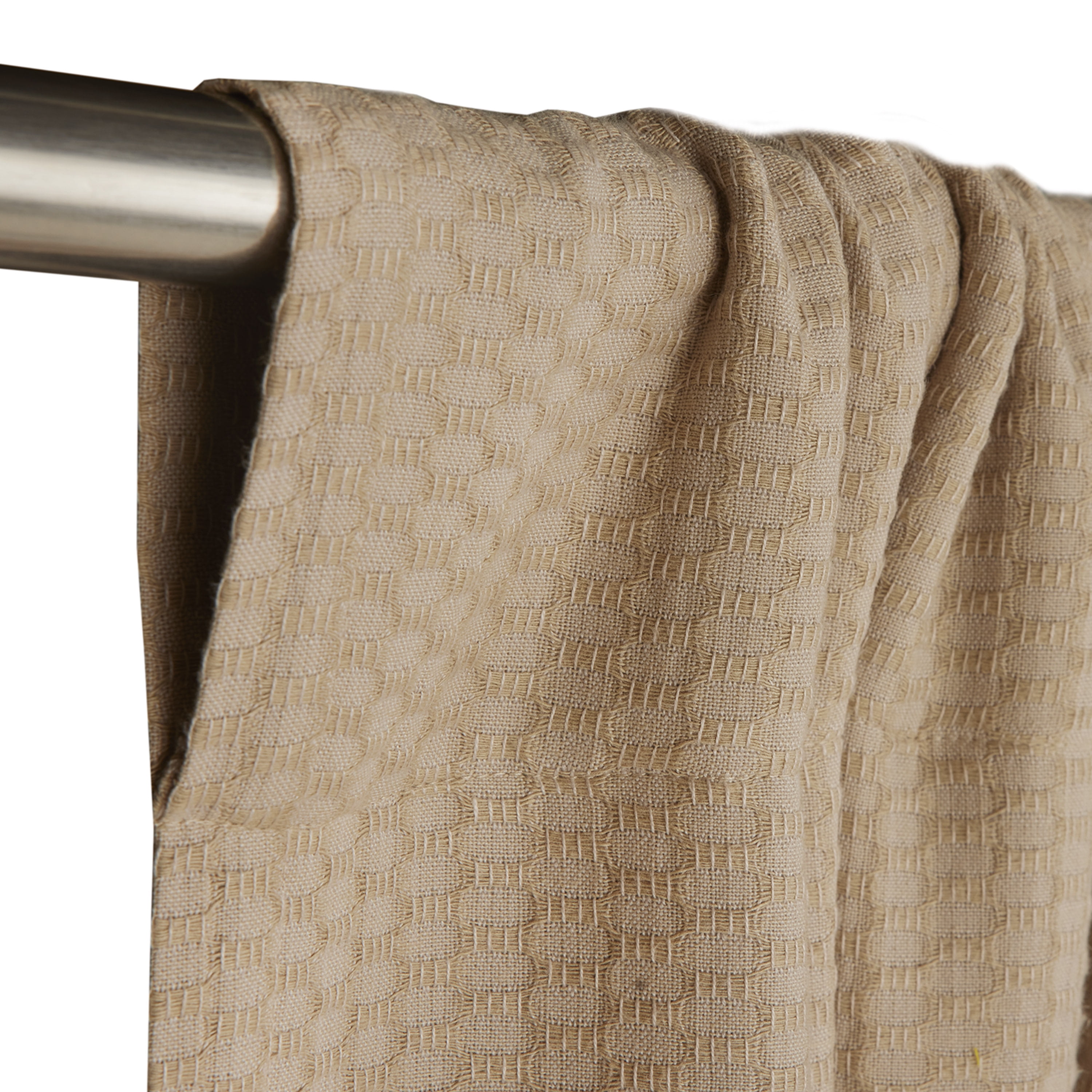 Better Homes & Gardens Micro Geo Blackout Woven Ladder Single Curtain Panel, 1-Piece, Brownstone, 50" W x 84" L