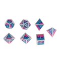 thumbnail image 1 of Paquete de 7 dados poliédricos de Metal para de RPG dados claro azul Zulema Lote de dados poliédricos, 1 of 7