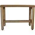 thumbnail image 2 of Compact Rectangular Teak Shower / Outdoor Bench with Shelf in Natural Finish, 2 of 3