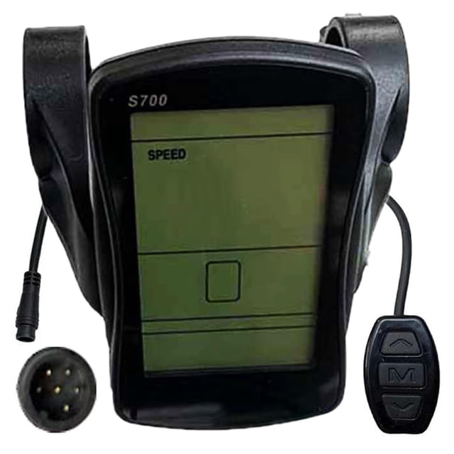 NULKOMMA S700 Electric Bike LCD Display Meter E-Bike Display Screen 36V/48V Electric Bike Computer Conversion Accessories for Electric Scooter (6-pin-Male Plug)
