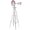 Gray, variant on taoruifang 8FT Decorative Garden Windmill, Heavy Duty Metal Yard Ornament with 4 Leg Frame, Red Outdoor Backyard Lawn Decoration, Rust-Proof & Weather Resistant