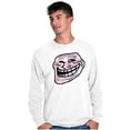 thumbnail image 5 of Troll Face You Mad Meme Big Smiley Long Sleeve TShirt Men Women Brisco Brands M, 5 of 6