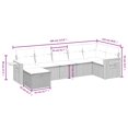 thumbnail image 2 of vidaXL 7 Piece Patio Sofa Set with Cushions Black Poly Rattan, 2 of 4